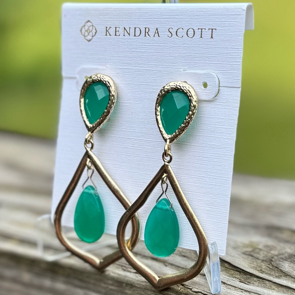 Kendra Scott Vintage Ryanne Chandelier Earrings Gold Drop - Picture 3 of 5